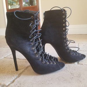 Sexy Strappy Black Heels